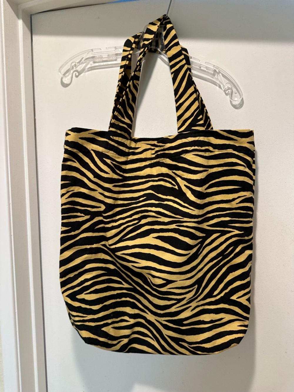 Faithfull the Brand Zebra-Pattern Tote in Black and Cream